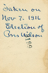 Election Day Photo, November 7, 1916 (Back)