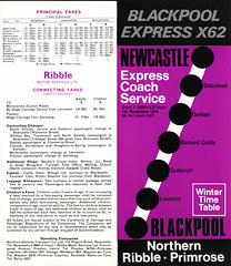 Primrose, Ribble and Northern General Winter service leaflet 1970 cover