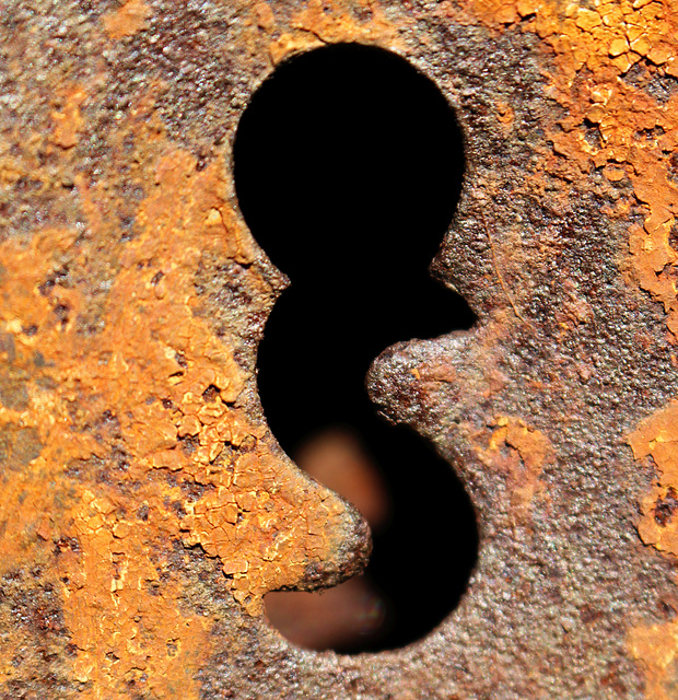 rusty keyhole