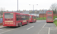 H C Chambers buses in Bury St Edmunds - 26 Nov 2010 (DSCN5215)