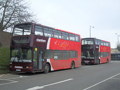 H C Chambers L432 (W526 WGH) and L436 (W519 WGH) in Bury St Edmunds - 27 Dec 2013 (DSCF4382)