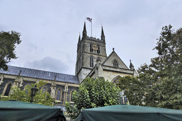 Southwark Cathedral – Viewed from Borough Market, Southwark, London, England