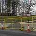 20180307 120316a Fenced off road and paving work on Hospital Hill for HFF