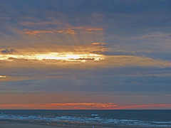 Sunset Northsea Belgium