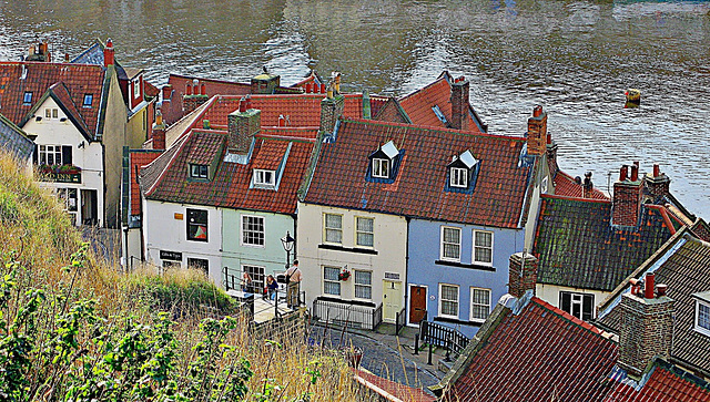 Whitby rooftops and chimneys