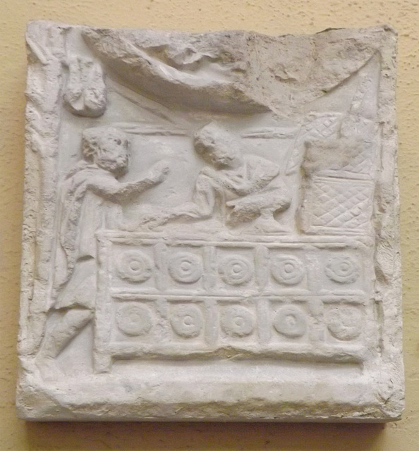 Cast of a Relief with a Money-changer's Shop in the Museum of Roman Civilization in EUR, July 2012