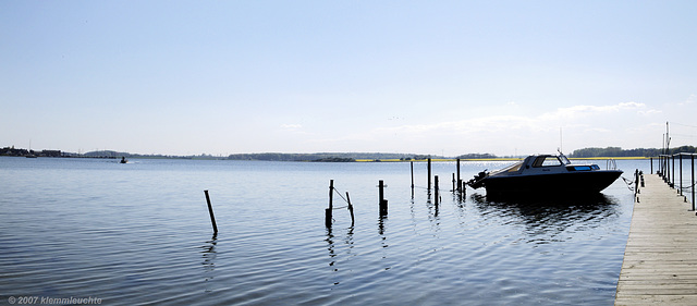 Ruhige See auf dem Wormshöfter Noor bei Exhöft, Maasholm (2007)