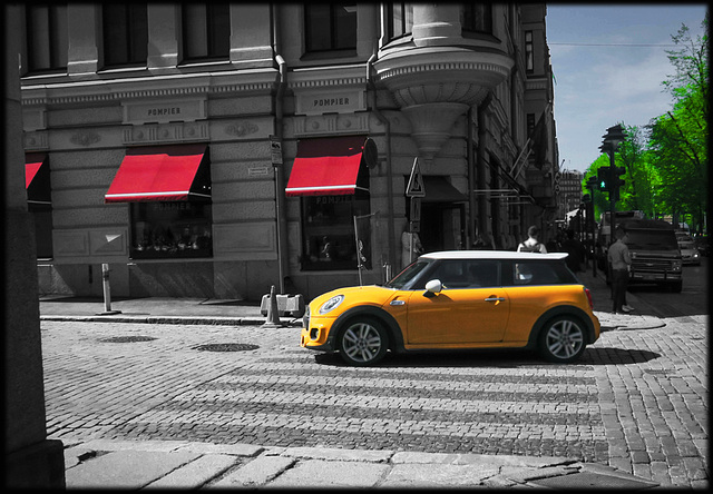 #21 A yellow car