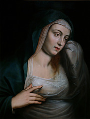 La Madeleine en pleurs - Huile sur bois de Otto Van Veen - Musée d'Orléans .