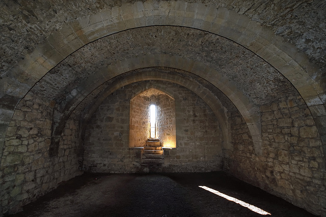 Basement of the West Tower - Helmsley Castle
