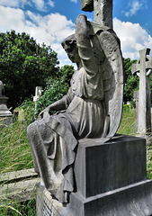 brompton cemetery, london     (139)angel and cross, william allington +1879