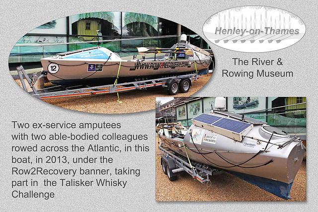 Row2Recovery 2013 boat - The River & Rowing Museum - Henley-on-Thames - 19.8.2015