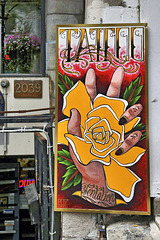Tattoo Tentation – St-Denis Street below Sherbrooke, Montréal, Québec