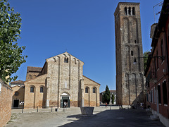 Venetian glimpses - Murano, the facade of early Christian Church of Saints Mary and Donato