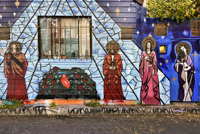 Hagiography (Tribute to Activists for the Transgender Community) – Clarion Alley, Mission District, San Francisco, California