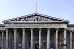 A Pediment to Learning – The British Museum, Great Russell Street, Bloomsbury, London, England