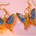 Different coloured butterfly earrings