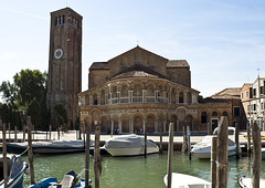 Venetian glimpses - Murano,  the back of the Church of Saints Mary and Donato