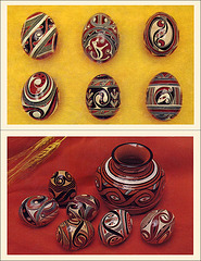 Ukrainian Easter Egg Postcards (8), c1970