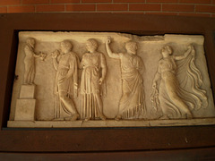 Bas-relief carved in marble.