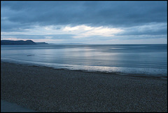 grey dawn at Lyme Bay