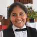 A smile from our waitress in the Cantayoc restaurant in Nazca - Perú