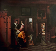 Interior with Woman beside a Linen Cupboard