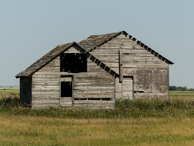 Two old barns