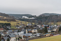 Dampf auf dem Markersbacher Viadukt