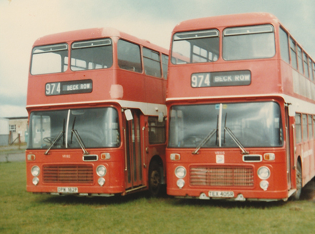 Eastern Counties OPW 182P and TEX 405R  - Mar 1981