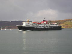 CalMac Ferry M.V. ISLE OF MULL arriving at Oban