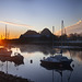 Dumbarton Rock and the River Leven at Sunrise