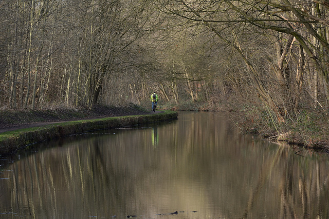 Biker on the canal