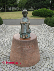 The Girl with Red Shoes in Yamashita Park Yokohama