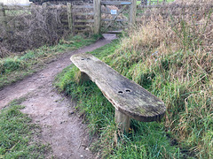 A very rustic bench