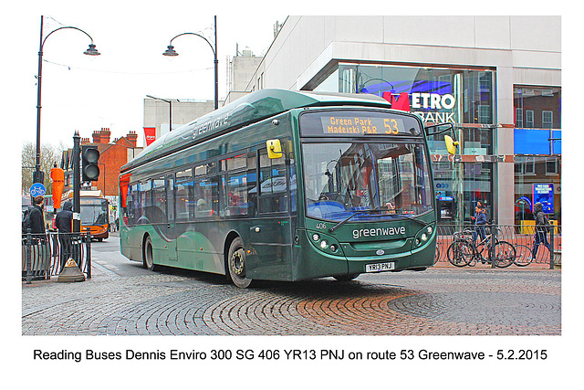 Reading Buses 406 - central Reading - 5.2.2015