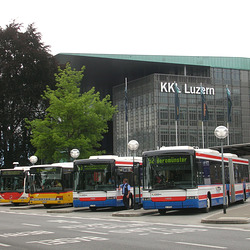 DSCN2138 Buses loading at Luzern - 15 Jun 2008