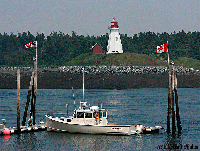 U.S. Patrol Boat & Canadian Lighthouse