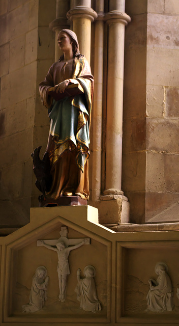 Window Light with Statue - L'Abbaye aux Hommes