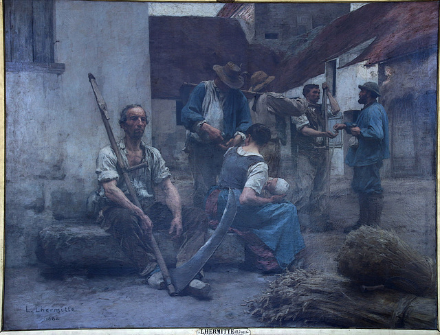 La paye des moissonneurs - Peintre Léon Lhermitte