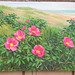 Red Flowers on Seaside/ Rugxaj Floroj apud Maro=해당화가 있는 바닷가 풍경_oil on canvas_27.3x40.9cm(6p)_2014_Song Ho