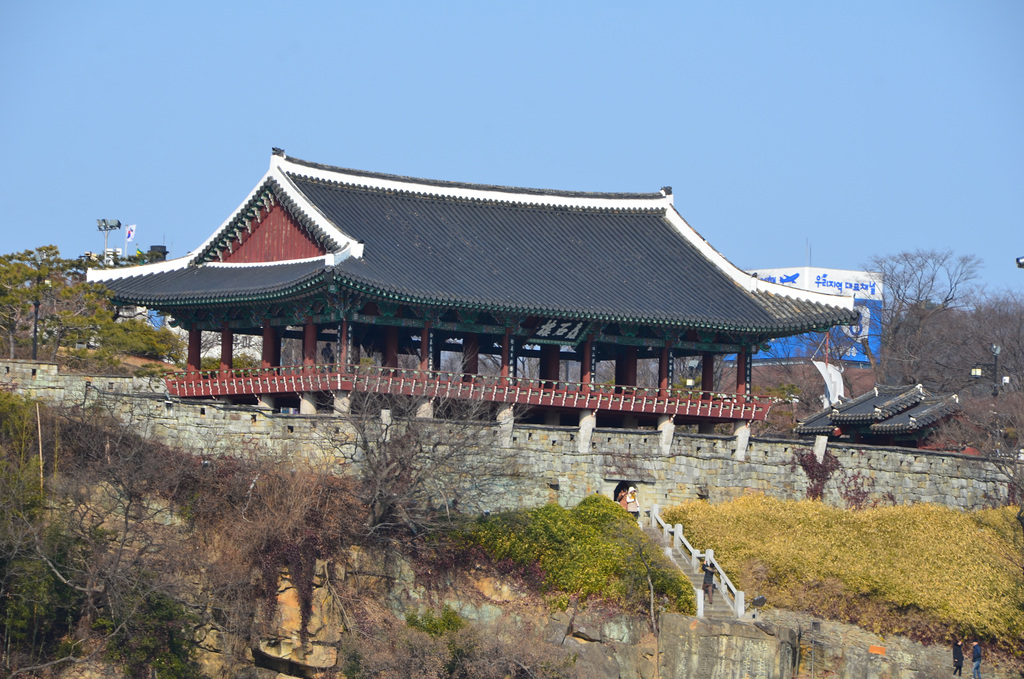 Jinju Castle on the banks of the Nam River
