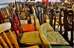 A room full of chairs! Harbour Market,N.Shields