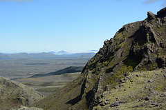 Iceland, View to the West from the Slope of Cone of Laki in Lakagigar Chain