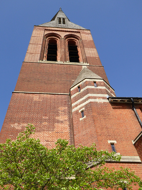 Tower and spire of the Cathedral Church of St Michael and St George