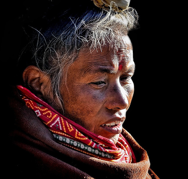 Portrait woman in Bhaktapur Nepal