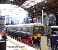 Southeastern Railway 465 -930 Victoria Station London 25 9 2023
