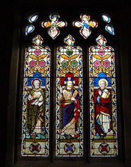 Mid c19th stained glass, East Stoke Church, Nottinghamshire
