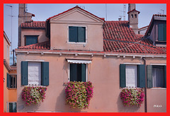Fachada de una casa veneciana