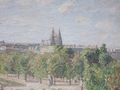 Detail of the Garden of the Tuileries: Spring Morning by Pissarro in the Metropolitan Museum of Art, July 2018